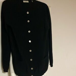 Black Button-Up Women's Sweater